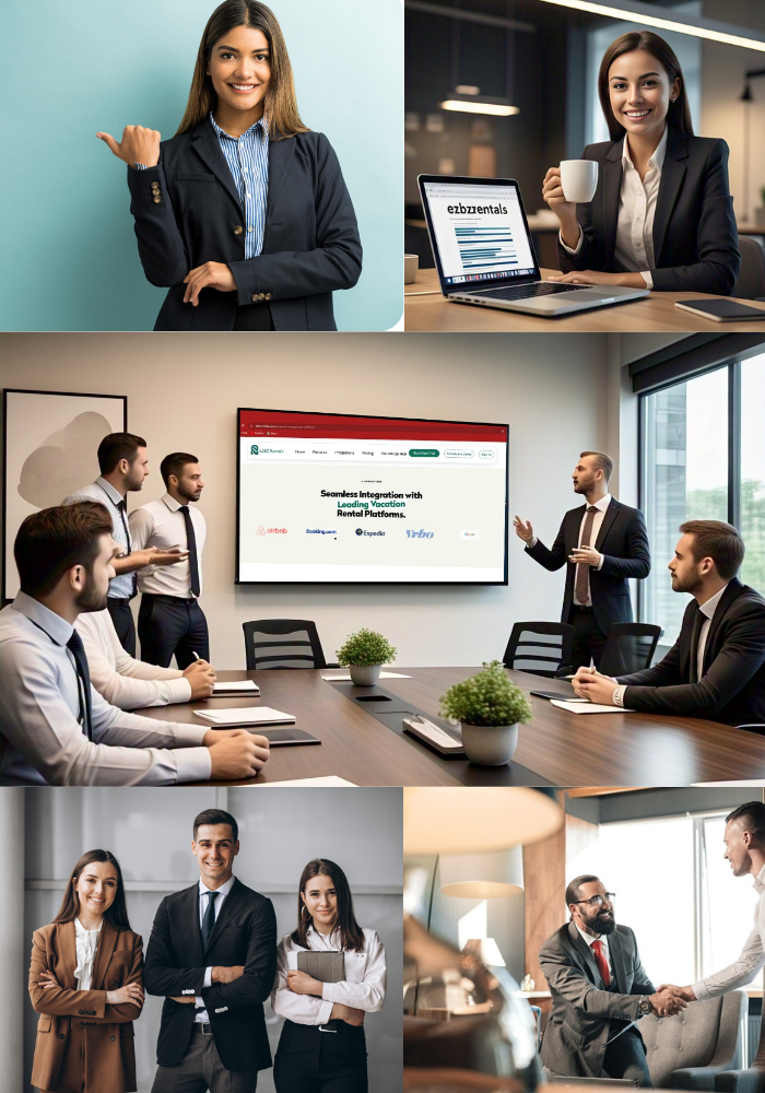 People in their office using devices